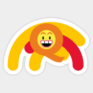 Happy Letter Q Sticker